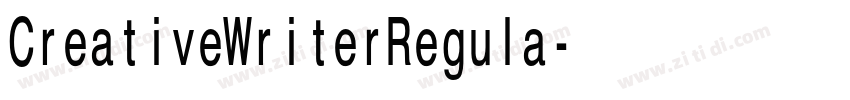 CreativeWriterRegula字体转换 CreativeWriterRegula字体转换