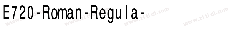 E720-Roman-Regula字体转换