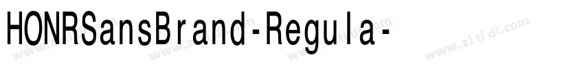 HONRSansBrand-Regula字体转换 HONRSansBrand-Regula字体转换