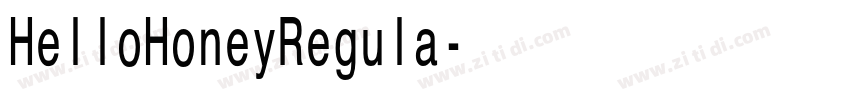 HelloHoneyRegula字体转换