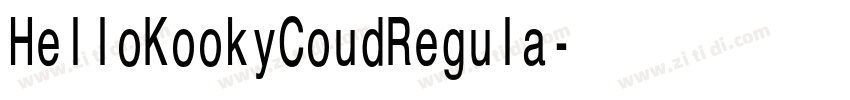 HelloKookyCoudRegula字体转换 HelloKookyCoudRegula字体转换