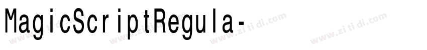 MagicScriptRegula字体转换