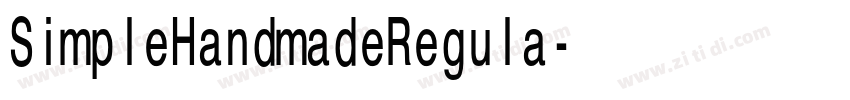 SimpleHandmadeRegula字体转换 SimpleHandmadeRegula字体转换