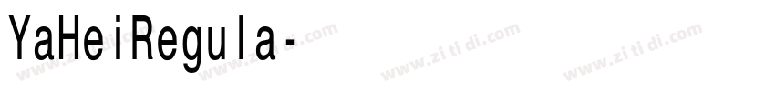 YaHeiRegula字体转换