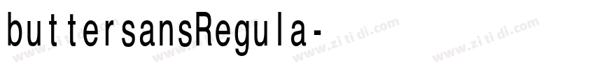 buttersansRegula字体转换