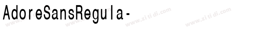 AdoreSansRegula字体转换