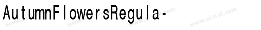 AutumnFlowersRegula字体转换