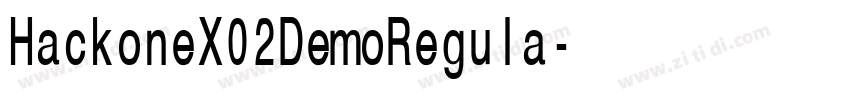 HackoneX02DemoRegula字体转换 HackoneX02DemoRegula字体转换