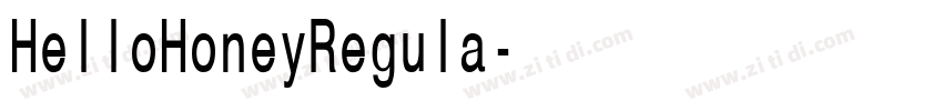 HelloHoneyRegula字体转换