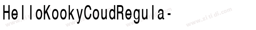 HelloKookyCoudRegula字体转换 HelloKookyCoudRegula字体转换