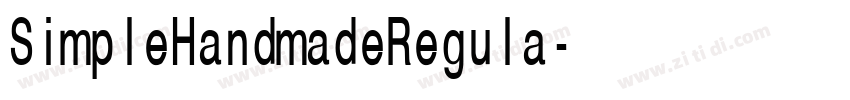 SimpleHandmadeRegula字体转换 SimpleHandmadeRegula字体转换