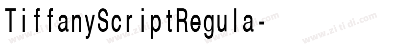 TiffanyScriptRegula字体转换
