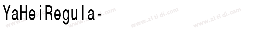 YaHeiRegula字体转换