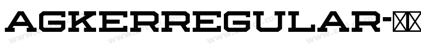 AgkerRegular字体转换