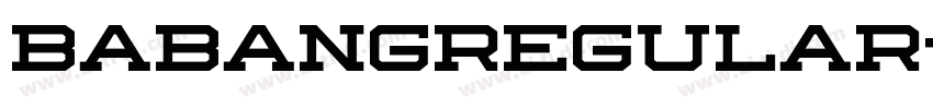 BabangRegular字体转换