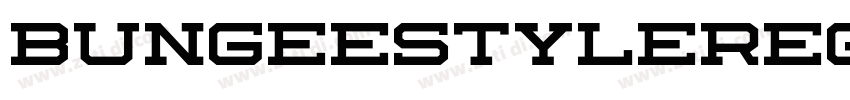 BungeestyleRegular字体转换