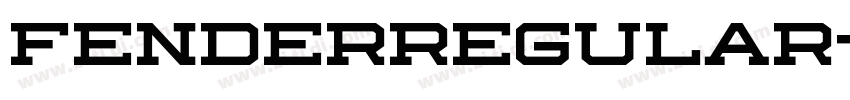 FenderRegular字体转换