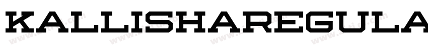 KallishaRegular字体转换
