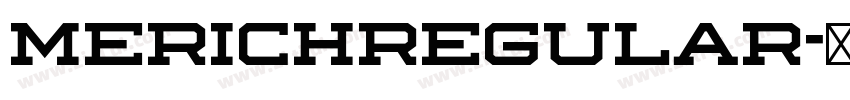 MerichRegular字体转换