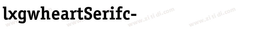 lxgwheartSerifc字体转换