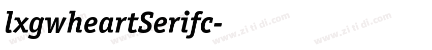 lxgwheartSerifc字体转换
