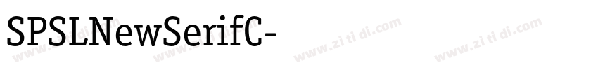 SPSLNewSerifC字体转换 SPSLNewSerifC字体转换