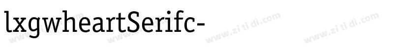 lxgwheartSerifc字体转换