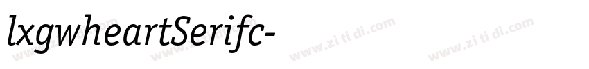 lxgwheartSerifc字体转换