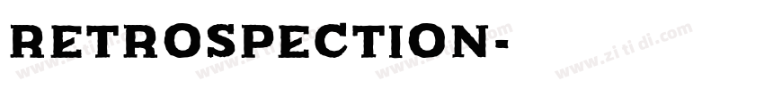 Retrospection字体转换