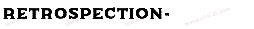 Retrospection字体转换