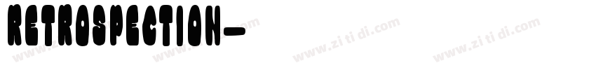 Retrospection字体转换