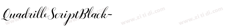 QuadrilleScriptBlack字体转换 QuadrilleScriptBlack字体转换