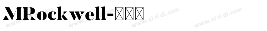 MRockwell字体转换