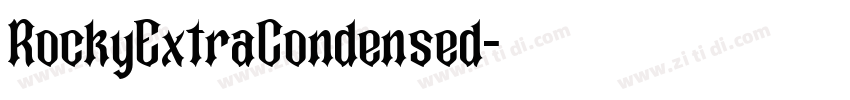 RockyExtraCondensed字体转换