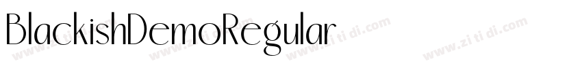 BlackishDemoRegular字体转换