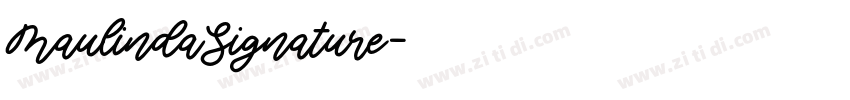 MaulindaSignature字体转换