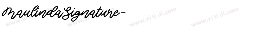 MaulindaSignature字体转换