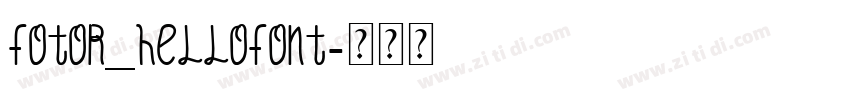Fotor_HelloFont字体转换