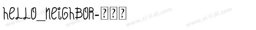 Hello_Neighbor字体转换
