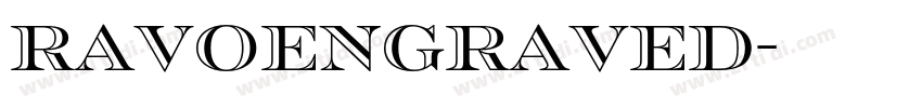 ravoEngraved字体转换