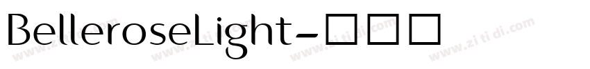 BelleroseLight字体转换
