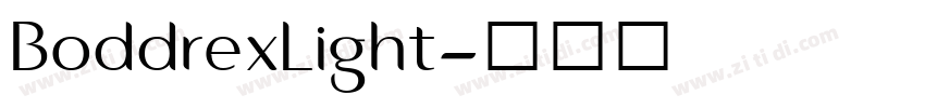 BoddrexLight字体转换