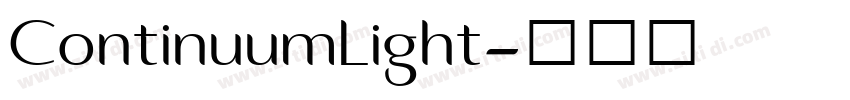 ContinuumLight字体转换