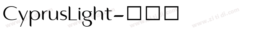 CyprusLight字体转换