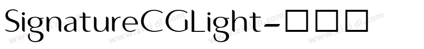 SignatureCGLight字体转换 SignatureCGLight字体转换