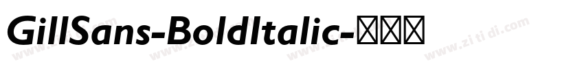 GillSans-BoldItalic字体转换