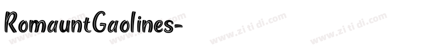 RomauntGaolines字体转换