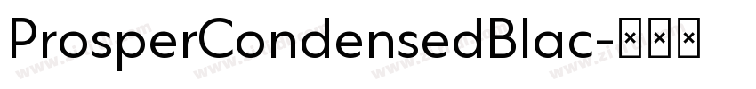 ProsperCondensedBlac字体转换
