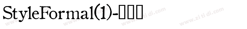 StyleFormal(1)字体转换