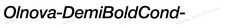 Olnova-DemiBoldCond字体转换